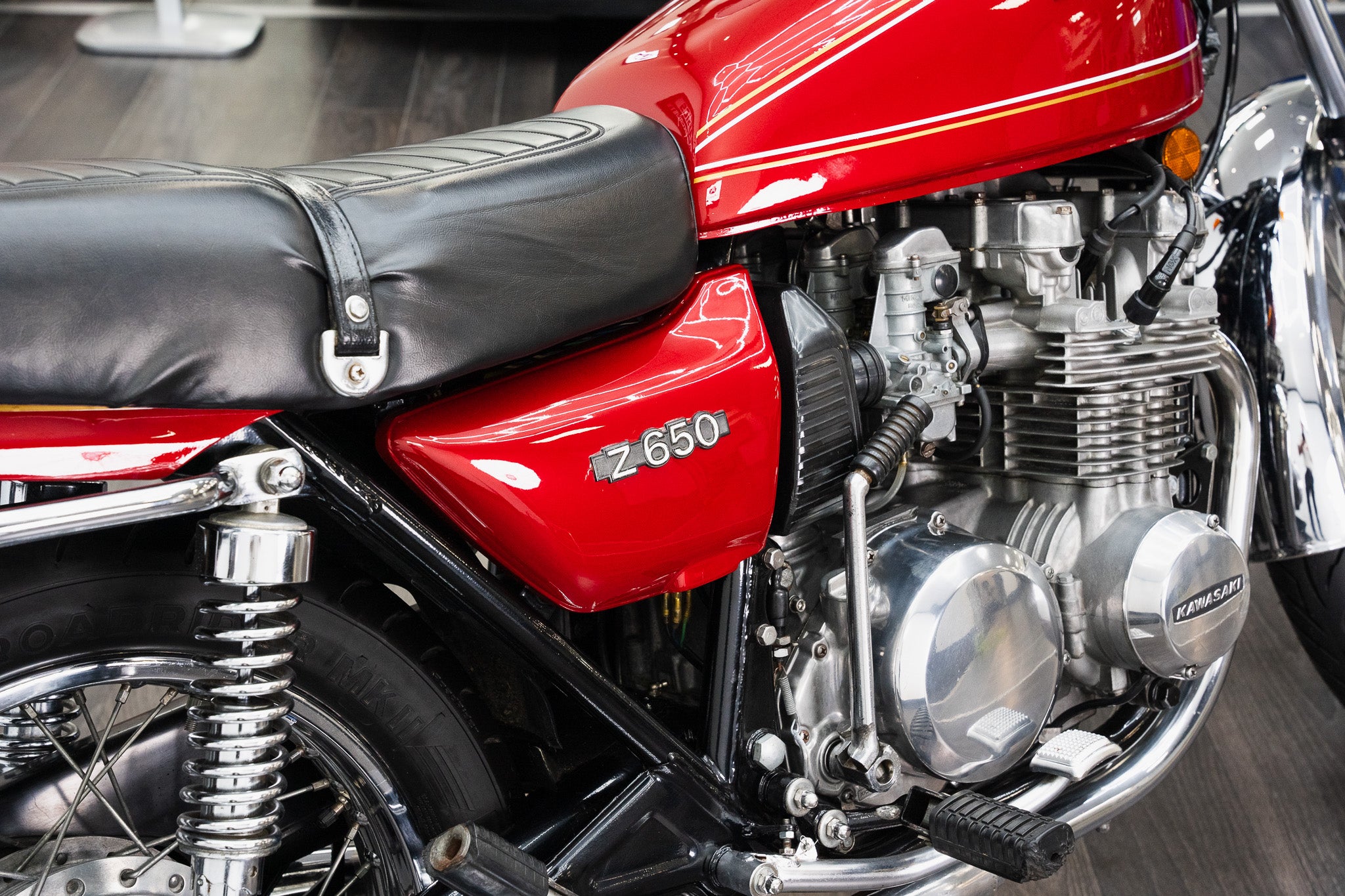 1978 KAWASAKI Z650 MOTORCYCLE CANDY SUPER RED FOR SALE