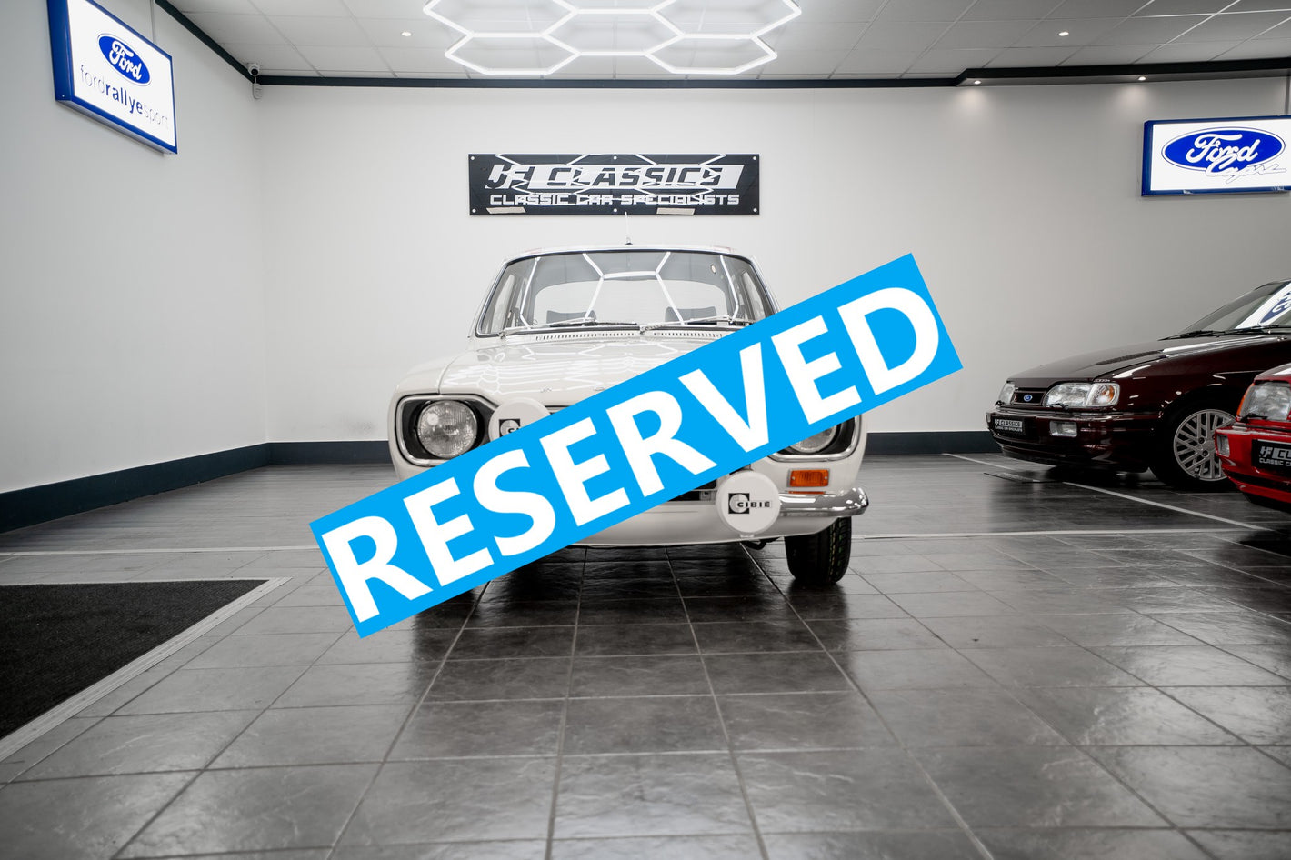 'NOW RESERVED'1975 Mk1 FORD ESCORT MEXICO DIAMOND WHITE & RED DECALS