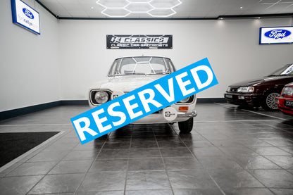 'NOW RESERVED'1975 Mk1 FORD ESCORT MEXICO DIAMOND WHITE & RED DECALS