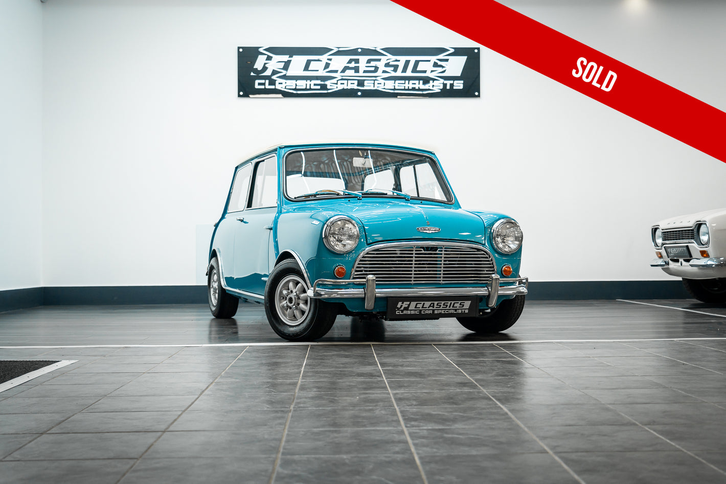 1965 MK-1 AUSTIN MINI COOPER 'S' SURF BLUE OVER OLD ENGLISH WHITE